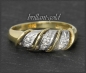 Preview: Ring mit Diamanten, 585 Gelbgold & Weißgold