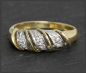 Preview: Ring mit Diamanten, 585 Gelbgold & Weißgold