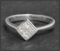 Preview: Ring mit 0,60ct Princess Diamanten, Bluff Solitär, Weißgold