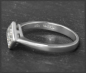 Preview: Ring mit 0,60ct Princess Diamanten, Bluff Solitär, Weißgold