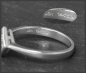 Preview: Ring mit 0,60ct Princess Diamanten, Bluff Solitär, Weißgold