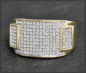 Preview: Ring mit 0,65ct Diamanten, 10 Karat Gold, Unisex