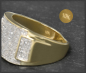 Preview: Ring mit 0,65ct Diamanten, 10 Karat Gold, Unisex