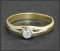 Preview: Diamant Solitär Ring mit 0,20ct, 585 bicolor Gold