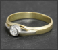 Preview: Diamant Solitär Ring mit 0,20ct, 585 bicolor Gold