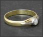 Preview: Diamant Solitär Ring mit 0,20ct, 585 bicolor Gold