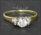 Preview: Antiker Ring, 0,71ct Diamanten, 585 Gold, Solitärring