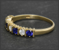 Preview: Saphir & Diamant Ring mit 0,60ct, 585 Gelbgold Memoryring