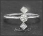 Preview: Art Deco Ring mit 0,32ct Altschliff Brillanten, 585 Gold