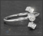 Preview: Art Deco Ring mit 0,32ct Altschliff Brillanten, 585 Gold