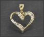 Preview: Herz Diamant Anhänger mit 0,30ct Brillanten, Gelbgold