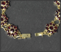 Preview: Granat & Gold Armband mit 22,5ct, 585 Gold, Vintage