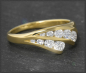 Preview: Diamant Ring mit 0,81ct Brillanten, 750 Gelbgold