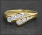 Preview: Diamant Ring mit 0,81ct Brillanten, 750 Gelbgold