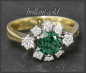 Preview: Diamant & Turmalin Ring mit 1,45ct, 585 Gold, Vintage