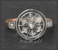Preview: Ring mit Diamanten, 750 Rotgold & Platin, Antik um 1890
