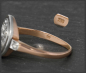 Preview: Ring mit Diamanten, 750 Rotgold & Platin, Antik um 1890