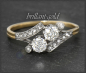 Preview: Antik 0,70ct Diamant "toi et moi" Ring, Gold & Platin