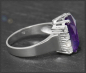 Preview: Diamant & Amethyst 5,70ct Cocktail Ring aus 585 Gold