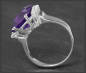 Preview: Diamant & Amethyst 5,70ct Cocktail Ring aus 585 Gold