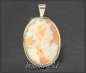 Preview: Vintage Anhänger mit Kamee Gemme (39x28mm)