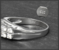 Preview: Diamant Ring, 0,58ct Lupenrein & River, 585 Weißgold