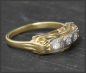Preview: Antik Diamant Trilogie Ring mit 0,15ct, 585 Gold