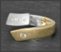 Preview: Diamant Ring mit 0,23ct, 585 Gelbgold & Weißgold