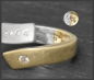 Preview: Diamant Ring mit 0,23ct, 585 Gelbgold & Weißgold
