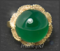 Preview: Chrysopras Ring 585 Gelbgold, 12,5ct Cabochon