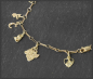 Preview: Bettelarmband aus 585 Gelbgold, mit 12 Anhängern