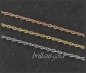 Preview: Kordel Kette 585 Gold, 1,7/ 2,05mm Stärke