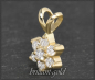 Preview: Diamant 585 Gold Anhänger Blume/Stern, Lupenrein