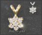 Preview: Diamant 585 Gold Anhänger Blume/Stern, Lupenrein