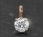 Preview: Anhänger 0,72ct Brillant; River E & Si2; 585 Gold