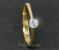 Preview: Brillant Ring Lupenrein 0,25ct, River; 585 Gold