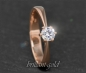 Preview: Diamant Ring 585 Rotgold, 0,38ct, DGI Zertifikat