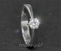 Preview: Gold Brillant Ring 0,48ct, River D, Si1; Weißgold