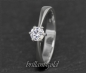 Preview: Gold Brillant Ring 0,48ct, River D, Si1; Weißgold