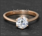 Preview: 585 Gold Brillant Ring 1,08ct; Si2; 14 Karat Rotgold