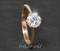 Preview: 585 Gold Brillant Ring 1,08ct; Si2; 14 Karat Rotgold