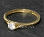 Preview: Lupenreiner 0,226ct Ring 585 Gold; IGI Zertifikat