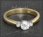 Preview: Brillant Ring 585 Gold mit 0,59ct; Solitär 0,52ct