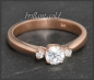 Preview: Lupenreiner Diamant Ring 585 Gold, 0,38ct; Solitär 0,32ct