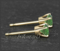 Preview: Stecker 585 Gold Chromdiopsid dunkelgrün 4,5,6,7 mm