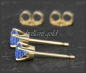Preview: Ohrstecker 585 Gold Fluorit blau 4,5,6,7mm