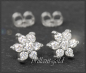 Preview: Brillant Ohrstecker Blume/Stern, Lupenrein, 585 Gold