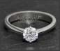 Preview: Brillant Ring Gold, 0,71ct Diamant in River D & Si