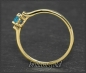 Preview: Brillant 585 Gelbgold Ring; 0,35ct, blau, Si2