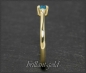 Preview: Brillant 585 Gelbgold Ring; 0,35ct, blau, Si2